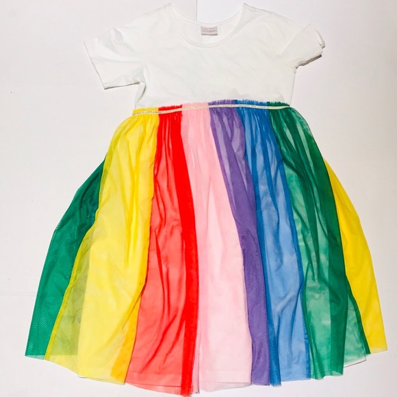 Hanna Andersson girl’s Rainbow Dress In Soft Tulle - Picture 4 of 8
